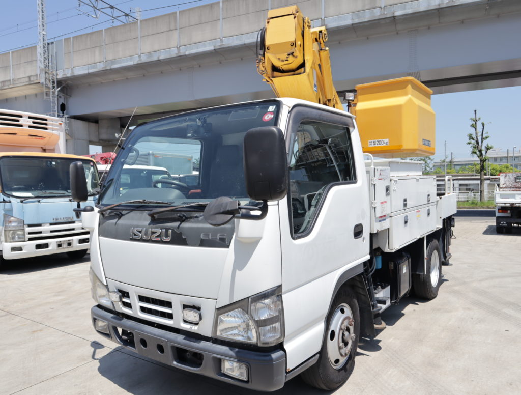 中古トラック情報 いすゞ エルフ 高所作業車 9 9m タダノ製 At 100tte バケットfrp 電工仕様 中古トラック情報ゲットラック
