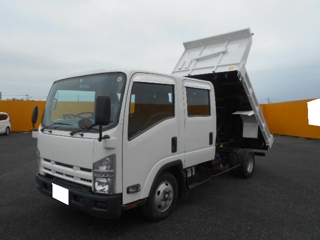 RD-5901】H25.1いすゞのエルフ 2.75tダンプ ダブルキャブ 高床｜中古