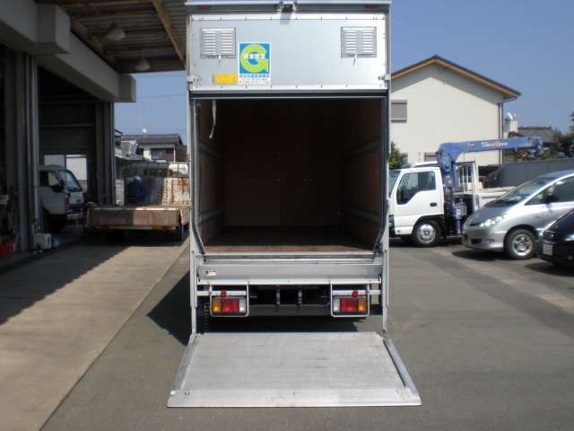 LYB-6442】H23.8いすゞのエルフ 2tワイドロングアルミバン 跳ね上げ式