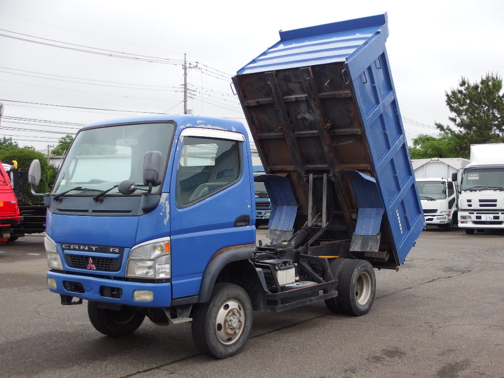 FZD-0098】H17.6三菱のキャンター 2t深ダンプ リア観音式 高床 4WD