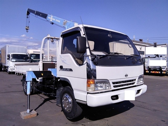 SRC-0098】H9.1日産のアトラス 3tワイドロングタダノ製3段クレーン