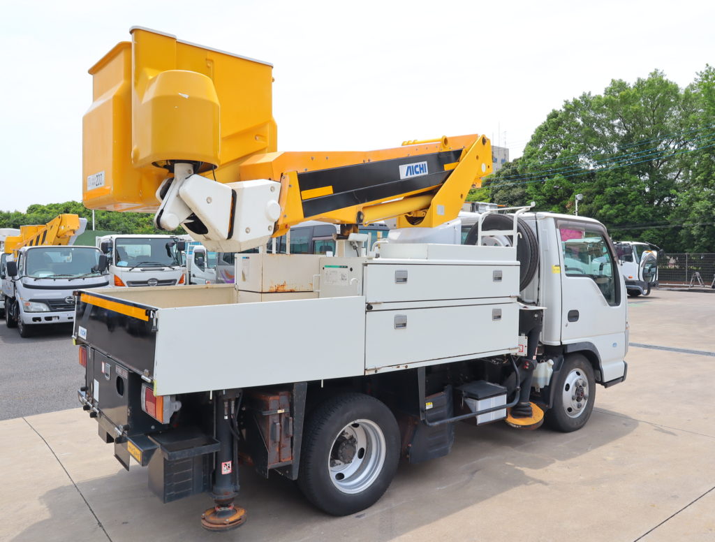 アイチ製高所作業車★SK10Ｂ★作業高9.7ｍ★バケット荷重200ｋｇ★売り切り出品★ＮＯＸ・ＰＭ適合★ 中古高所作業車No263アイチコーポレーションSS10A 9.7m高所作業