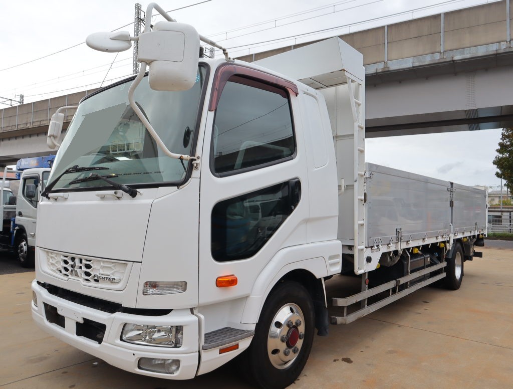 PZH-3633】H26.9三菱のファイター 4t標準平ボデー アルミブロック